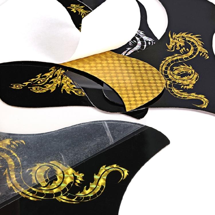 4/8pcs Acoustic Guitar Anti-Scratch Guard Plate Dragon Bird Guitar Pickguard Self Adhesive Scratch Plate Easy Install