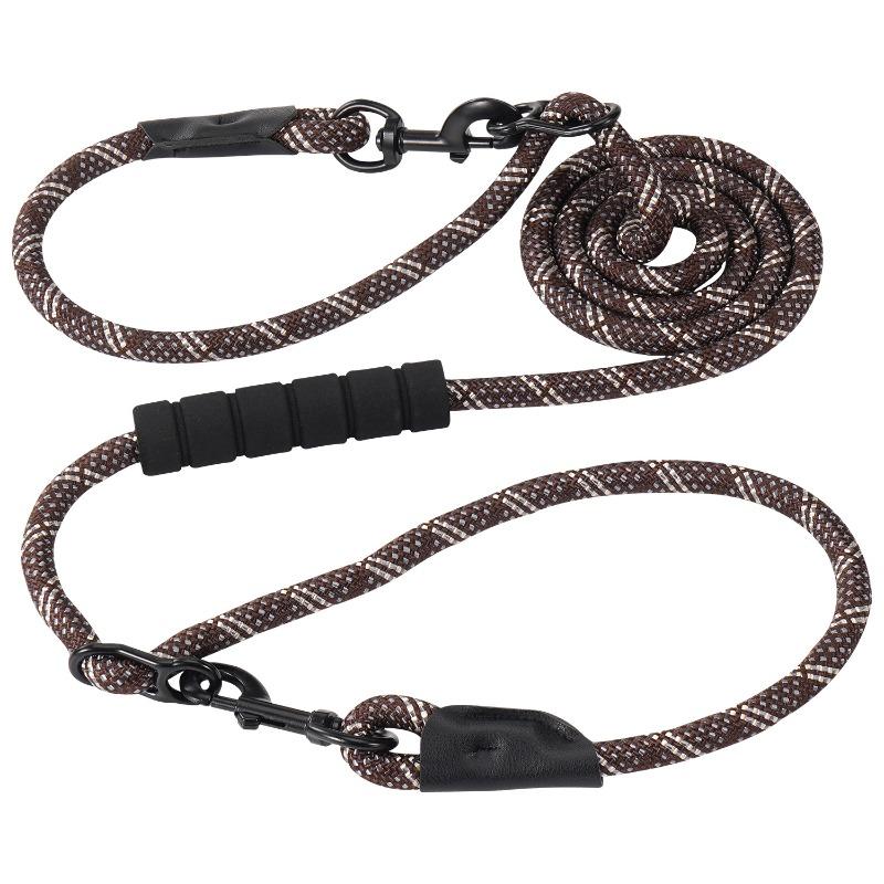 Dog Leashes, 1-pull 2-P Leashes, Double-pull Dog Walking Leashes, Pet Leashes, Small, Medium and Large Pet Gardening