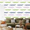 Pastel Crocodiles and Plants Wallpaper for Living Room and Bedroom 50x1000