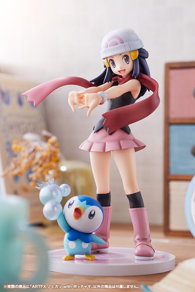 Series ARTFX J Hikari with Piplup Scale PVC Painted Finished Figure "Pokémon" 1/8