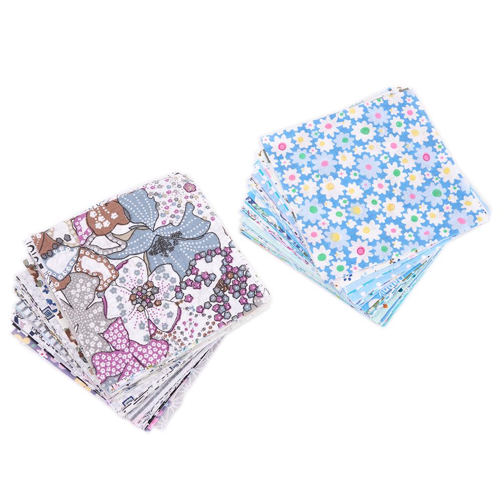 100Pcs Assorted Mixed Color Bundle Quilting Cotton Fabric Sewing DIY Assorted Mixed Color Bundle Cotton Fabric