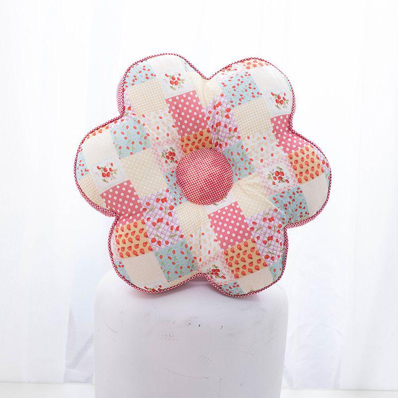 Korejský polštářek s květinami švestky: Celobavlníkový polštářek na zdřímnutí do kanceláře a ložnice