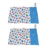 2Pcs Stroller Hanging Bag Baby Products Storage Parquet Double Zipper Pocket Wet Dry Separation