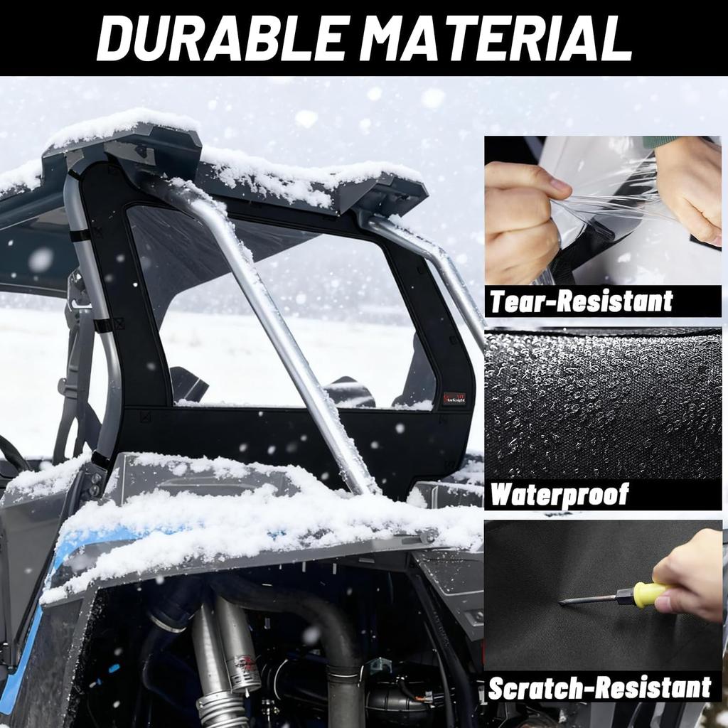 StarknightMT RZR Rear Soft Window Compatible With Polaris RZR XP 1000/4 1000/XP TURBO /XP 4 TURBO RZR Back Windshield RZR Accessories Back Dust Panel