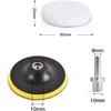 7 Pcs 3 Inch (80 Mm) Wool Buffing Polishing Pad Car Polisher Buffer Drill Attachment With M10 Drill Adapter