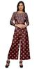 Moomaya Womena    S Crop Top Palazzo Set Printed 2 Piece Outfit Dress Ethnic