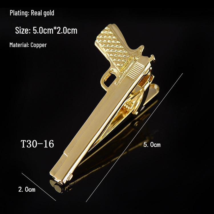 Herren Krawattennadel Kollektion: Goldene Brille, Schlüssel, Anker, Blätter, Schnurrbart, AK, Saxophon, Angelhaken, Pfeife, Kugel, Kragenclips