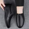Genuine Leather Man Slip on Footwear Comfy Man Formal Shoes Wedding Party Mens Dress Flats Breath Driving Lazy Loafers Moccasins