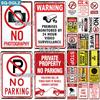 SQDGLZ Security Metal Sign Bar Wall Decor Tin Sign Vintage Home Decor Painting Plaques NO Parking Art Blackboard Poster