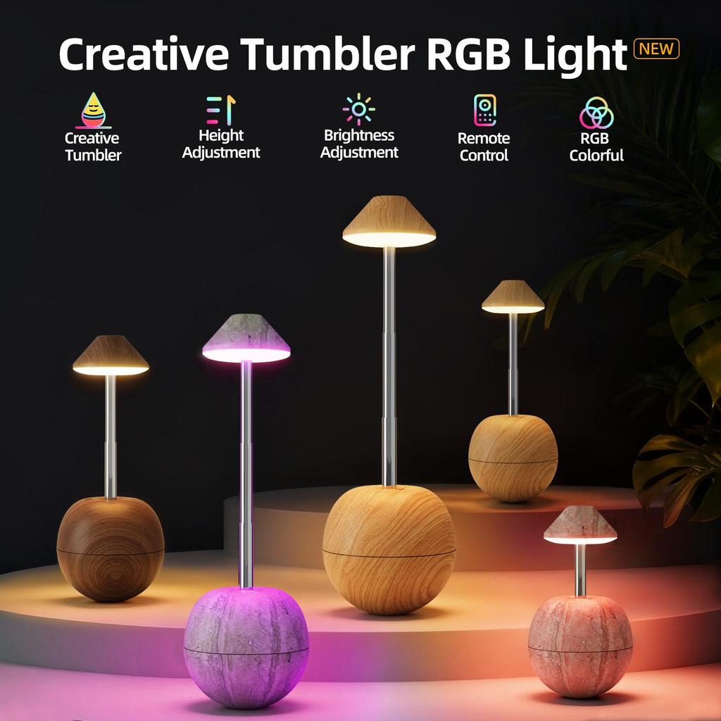 Rechargeable LED Table Lamp with Remote & Touch Control for Bedside and Hotel Decor
