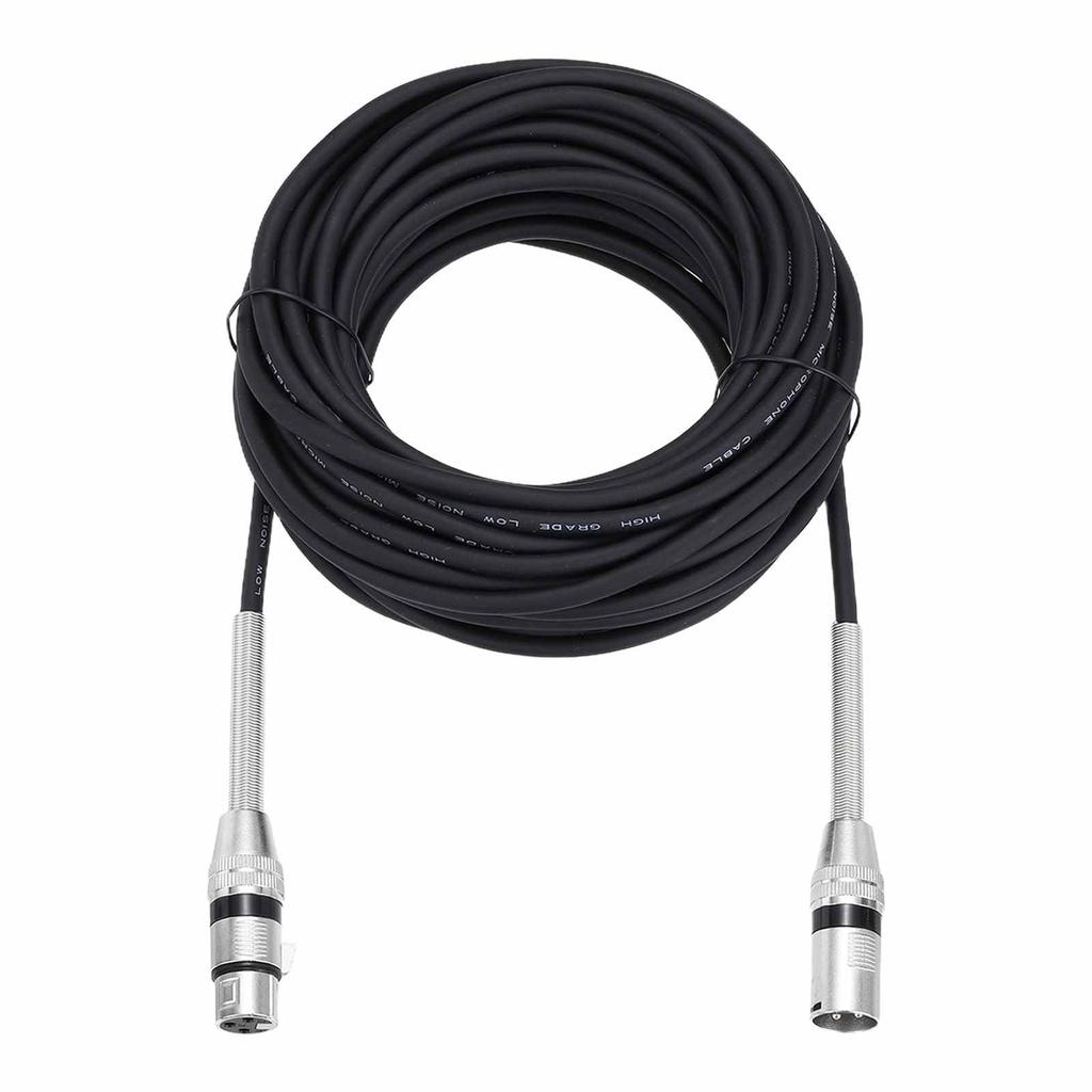 DMiotech XLR-XLR Cable, 3-pin, 22AW G OFC, Male-Female, Microphone Cable, Wire Connector, for Speaker Mixer, Studio PA System, 40 feet (Black)