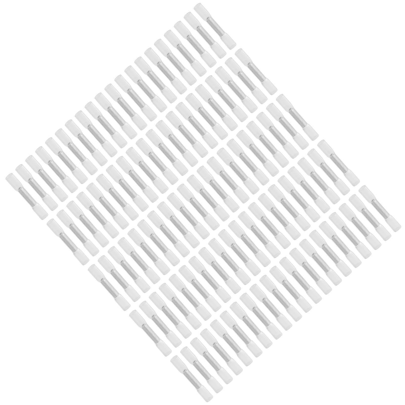 

100pcs 26 24AWG Insulated Heat Shrink Butt Wire Electrical Crimp Terminal Connector