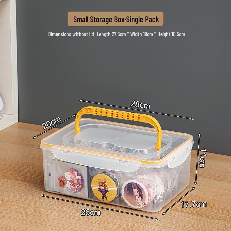 Anime Badge Transparent Flip-Top Storage Box