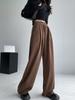 Wide Leg Pants Women Autumn Winter Thicken Loose Casual Straight Trousers Y2K Ladies with Pockets Mop Pants Slim Body
