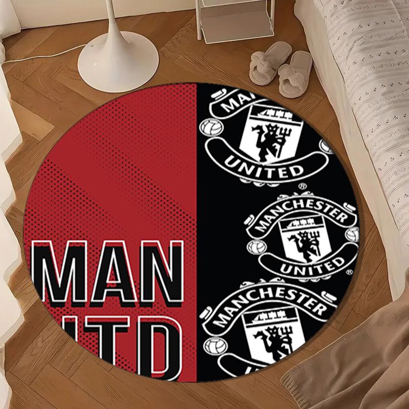 Manchester United Stadium Round mat, Anti-slip Circle Carpet Chair rug For livingroom,Bedroom, doormat home decor Gift Christmas Gifts
