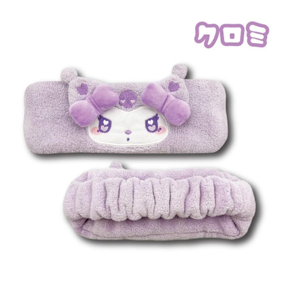 Hatayama Shoji Sanrio Characters Hairband, Urufuwa Kuromi, H8 X W22cm, 34202610