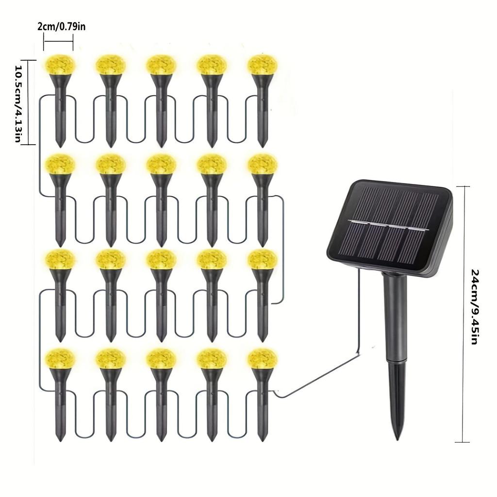 Outdoor Waterproof LED Solar Bubble Ball String Lights for Garden and Courtyard Décor