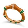 New Fashion Statement Colorful Bangle Cuff Bracelet Gold Plated Handmade Enameled Bamboo Bangle for Women Girls Party Jewelry