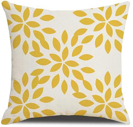 Cushion Cover 45x45 Cm Square Yellow Geometric Letters Modern Decorative Cushion Cover for Pillows Living Room Sofa Home Decor
