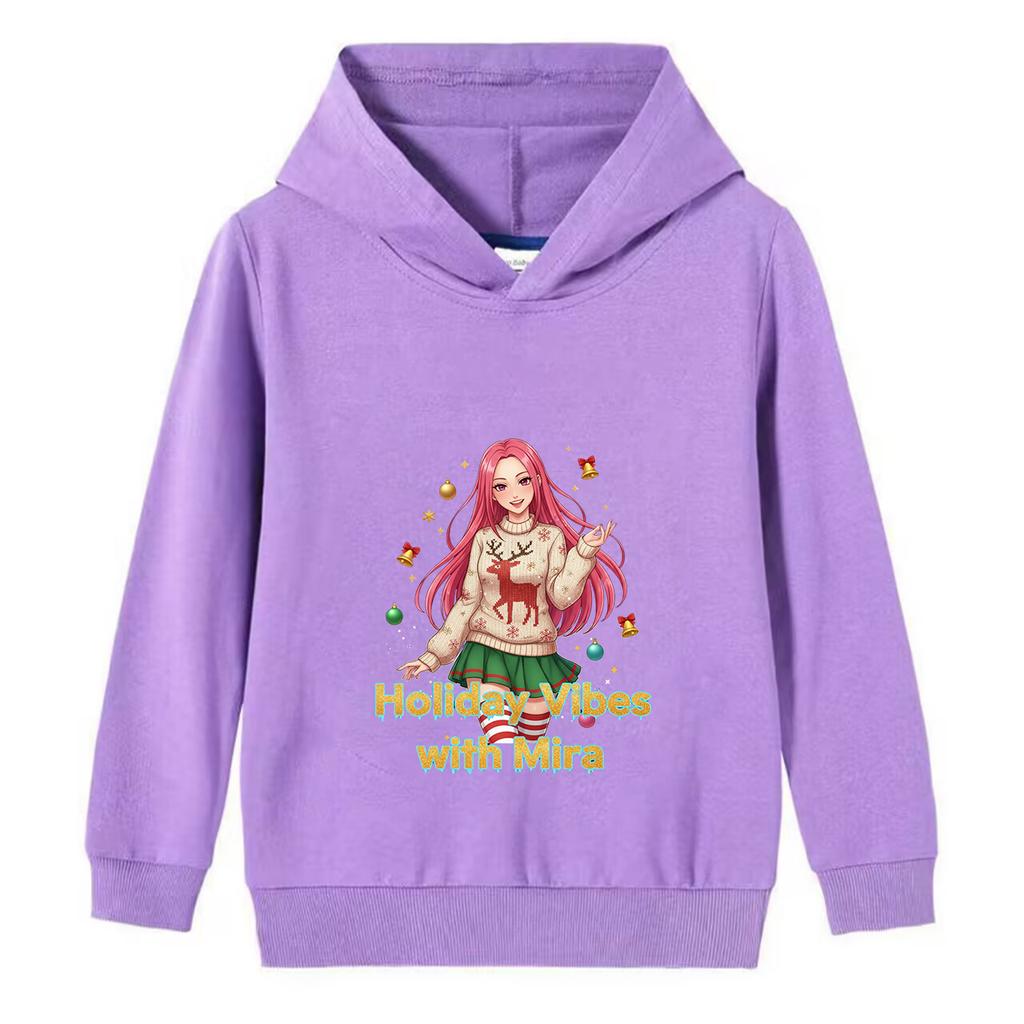 Frohe Weihnachten! Hexenjagd Mädchen und Jungen Kapuzenpullover, Neuartiger Weihnachts-Pullover, Feiertags-Pullover, Sweatshirt