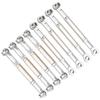 8Pcs Upgrade Metal Pull Rod Steering Pull Rod for WPL MN Feiyu 1 16 RC Car Spare PartsSilver