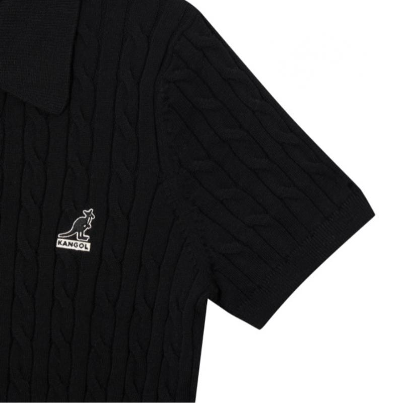 Kangol Women S Cable Polo Knit Black 1917
