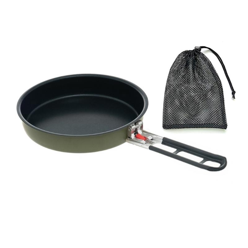 

Nonstick Cooking Pot Frying Pan Quick Heating Pot Foldable Handle Camping Pot Lightweight Outdoor Cookware Durable 1