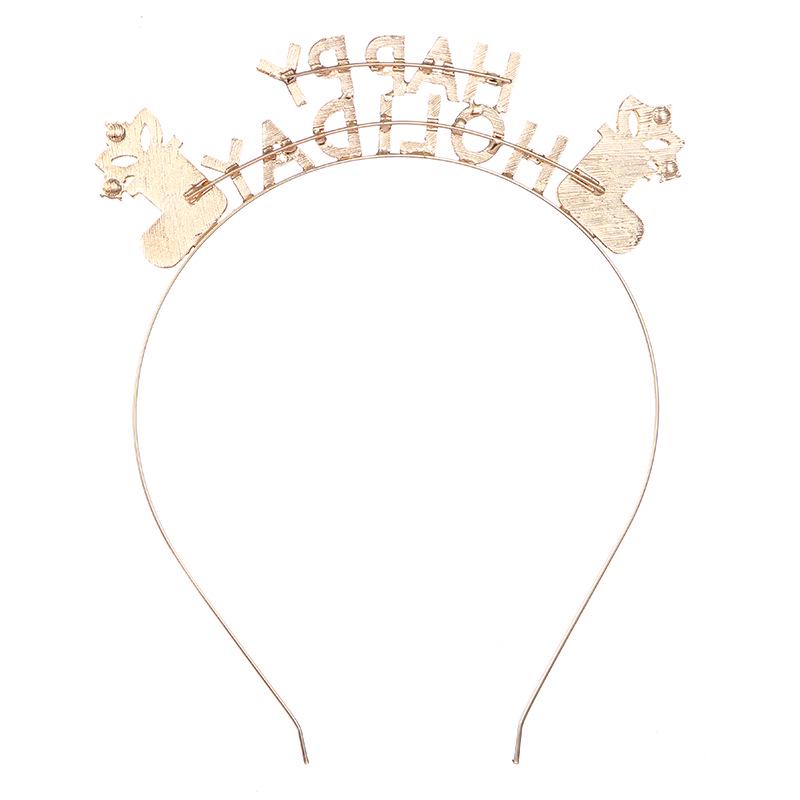 Festive Alloy Christmas Holiday Headband for Girls