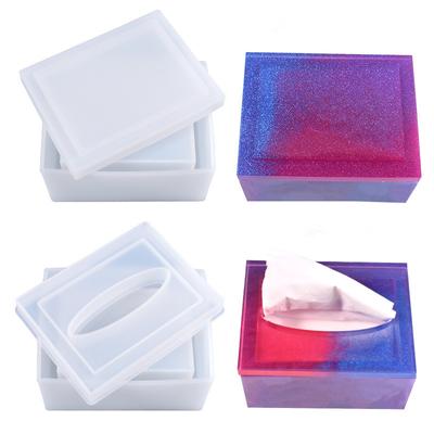 DIY Crystal Drop MoldsTissue Box Daily Necessities Napkin Car Tissue Box Silicone Mold Crystal Epoxy Resin