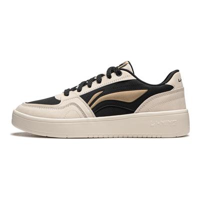 Li Ning Yuan Bao V2 Allsidige Casual Komfortable Tykksålede Høydeøkende Sklisikre Slitesterke Skatesko Herre Sneakers Hvit Svart AGCU111-4