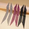 Exaggerated personality diamond-set long fringed silver needle earrings fashion ins environmentally friendly earrings