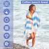 Striped Beach Towel Quick Dry Bath Towels Absorbent Soft Cotton Portable Travel Gym Swimming Picnic Blanket Vacation Beach Towel