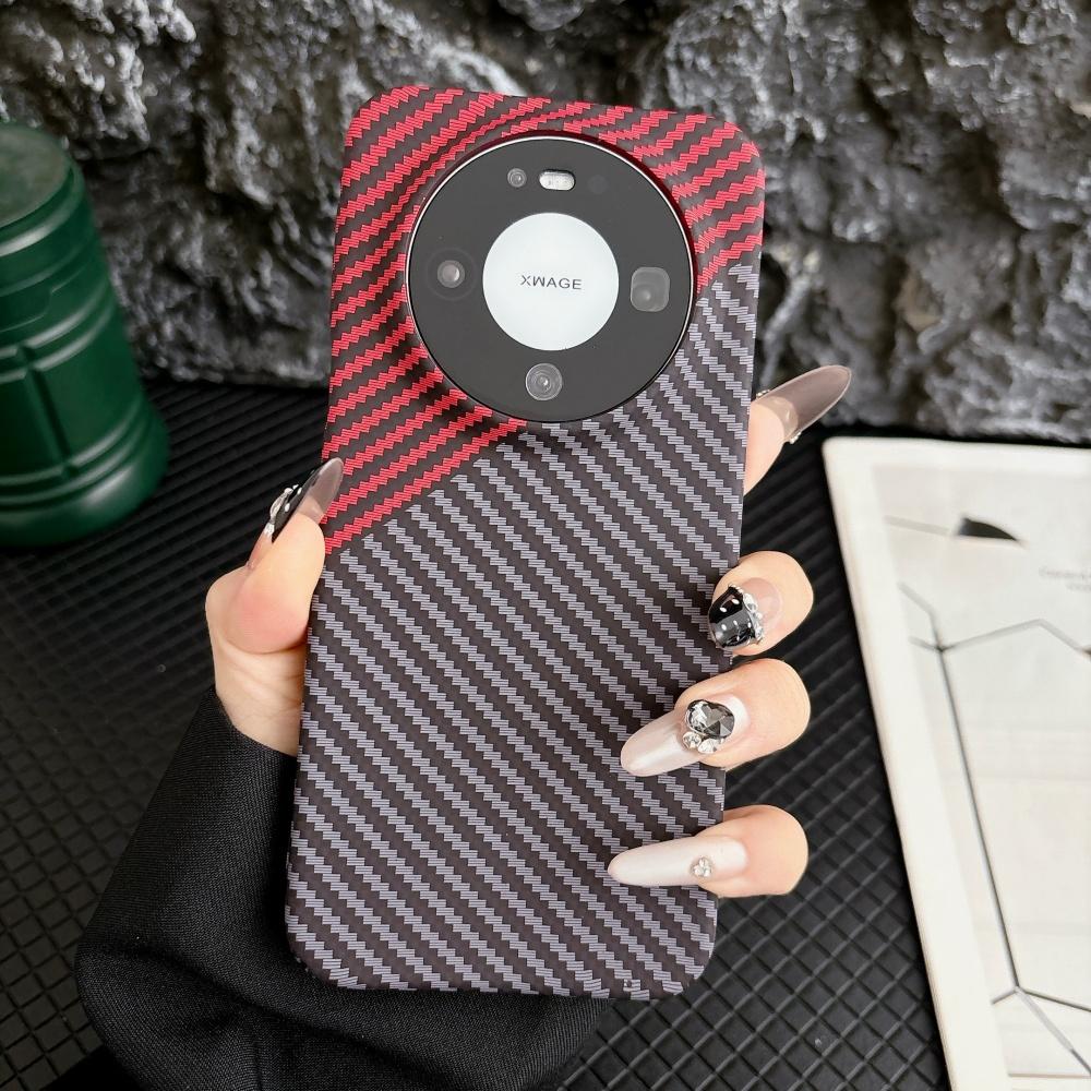 For Magsafe Carbon Fiber Kevlar PC Magnetic Phone Case For HuaWei Mate 80 Pura 80 70 Pro Max Ultra Wireless Charge Cover