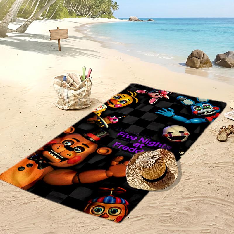 Five Nights at Freddy’s Beach Towel, Soft Absorbent Quick‑Dry Towel for Beach Pool Swimming Travel Home