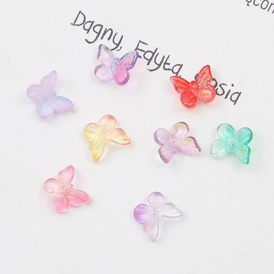 11x9.5mm 10pcs/bag Glass Colored Butterfly Beads DIY Bracelet Necklace Earrings Jewelry Accessories