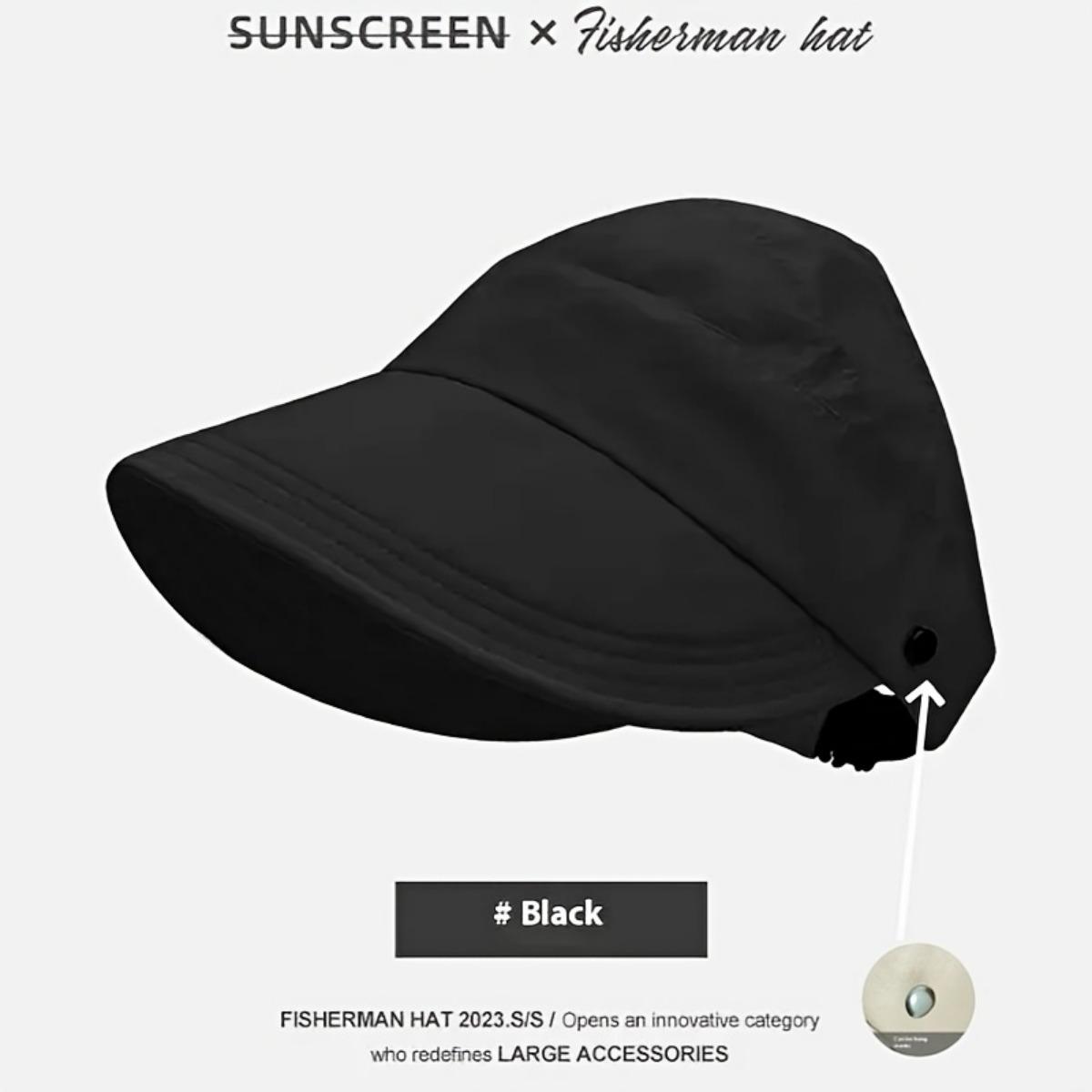 

Дышащая шляпа от солнца | Спортивная быстросохнущая регулируемая шапка с конским хвостом | Легкая и складная, с широким краем | Отлично подходит для езды на велосипеде и пешего туризма one size fits all чёрный