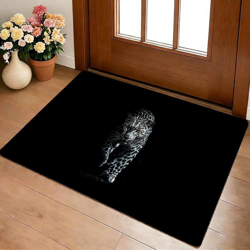 Animal Cool L-leopardS Fun Floor Mat Cozy Flannel Soft Thick Non-Slip Mat For Living Room Bedroom Kitchen Decor Rugs
