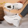 New Large-sized Casual Fleece Cotton Shoes and Women's Versatile Lace-up Casual Fleece Snow Boots
