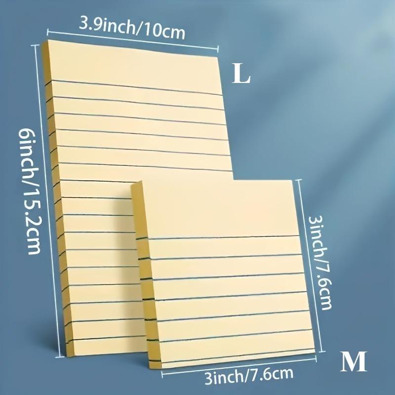 One 200 Four-color Horizontal Line Post-note Note Paper for Students' Office Large Sticky Notes - Self-adhesive A7 Notepad