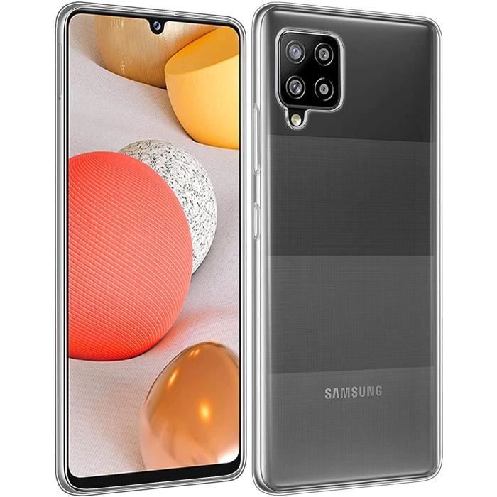 Coque de protection - TOPRODUITS - Samsung Galaxy A12 - Transparente - Verre trempé - Bords noirs