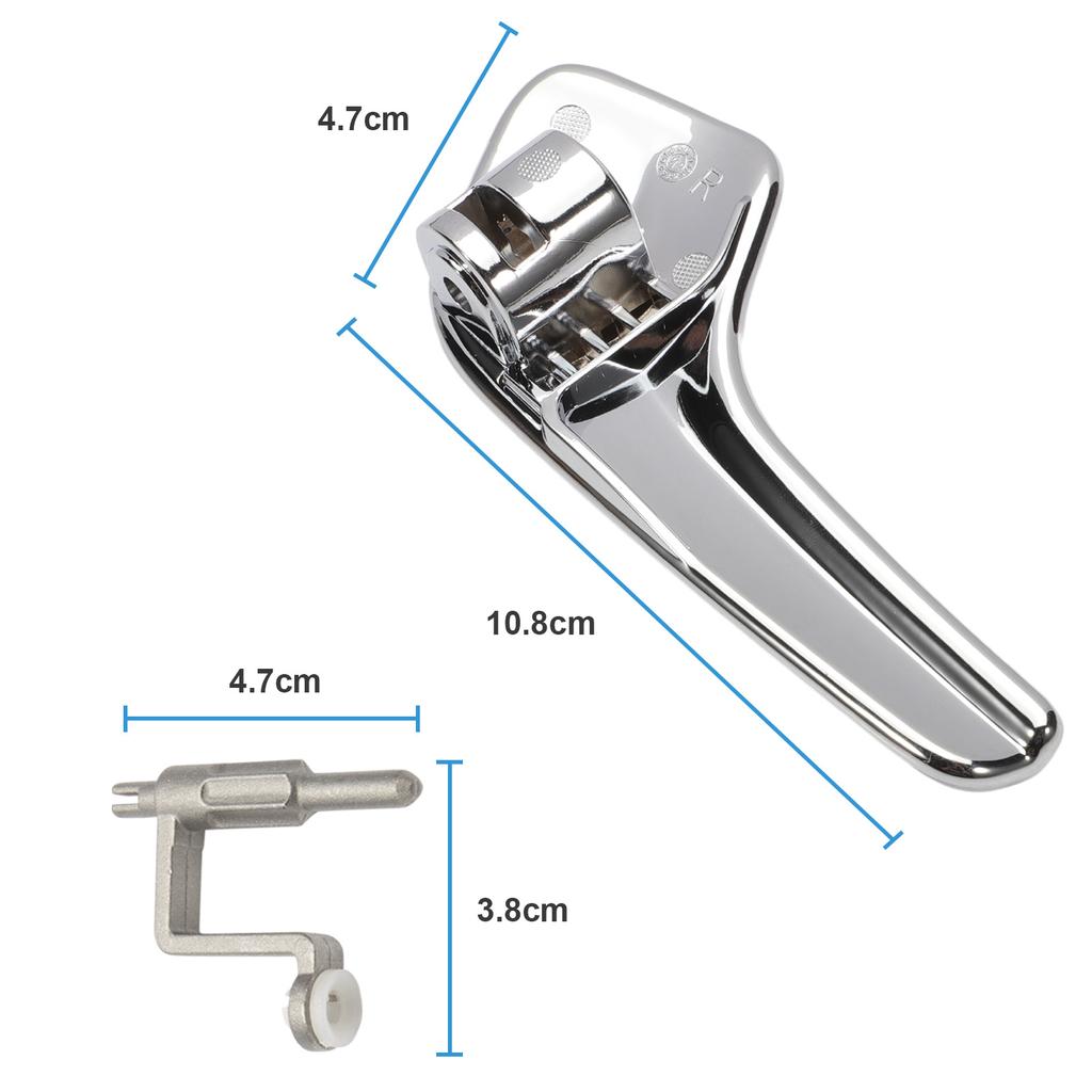 1 Pair Aluminum Plated Plastic Stainless Interior Door Handle 13297813 13297179 136041 for Opel Corsa D 2006-2014