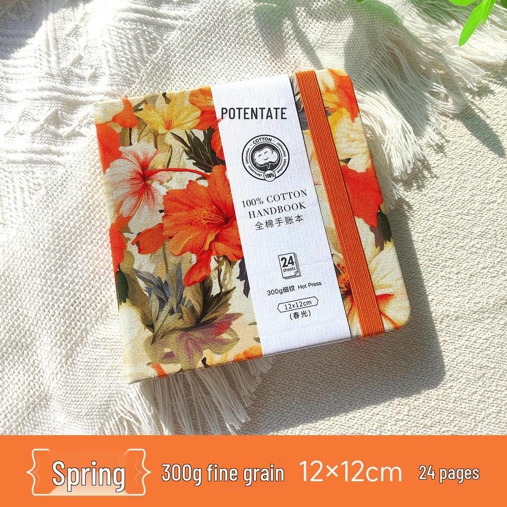 Portable Cotton Watercolor Accordion Planner - 300g Fabric for Travel & Student Paintings