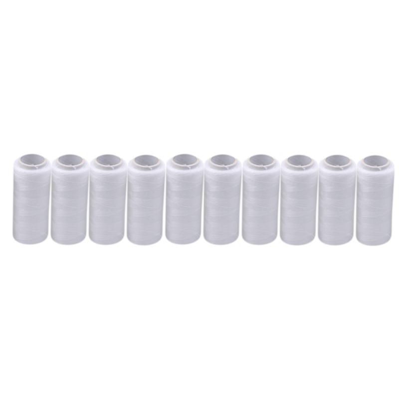 

10Pcs Explosive Polyester Sewing Machine Line High Quality Sewing Thread Machine Embroidery Thread Spool Sewing Supplies белый