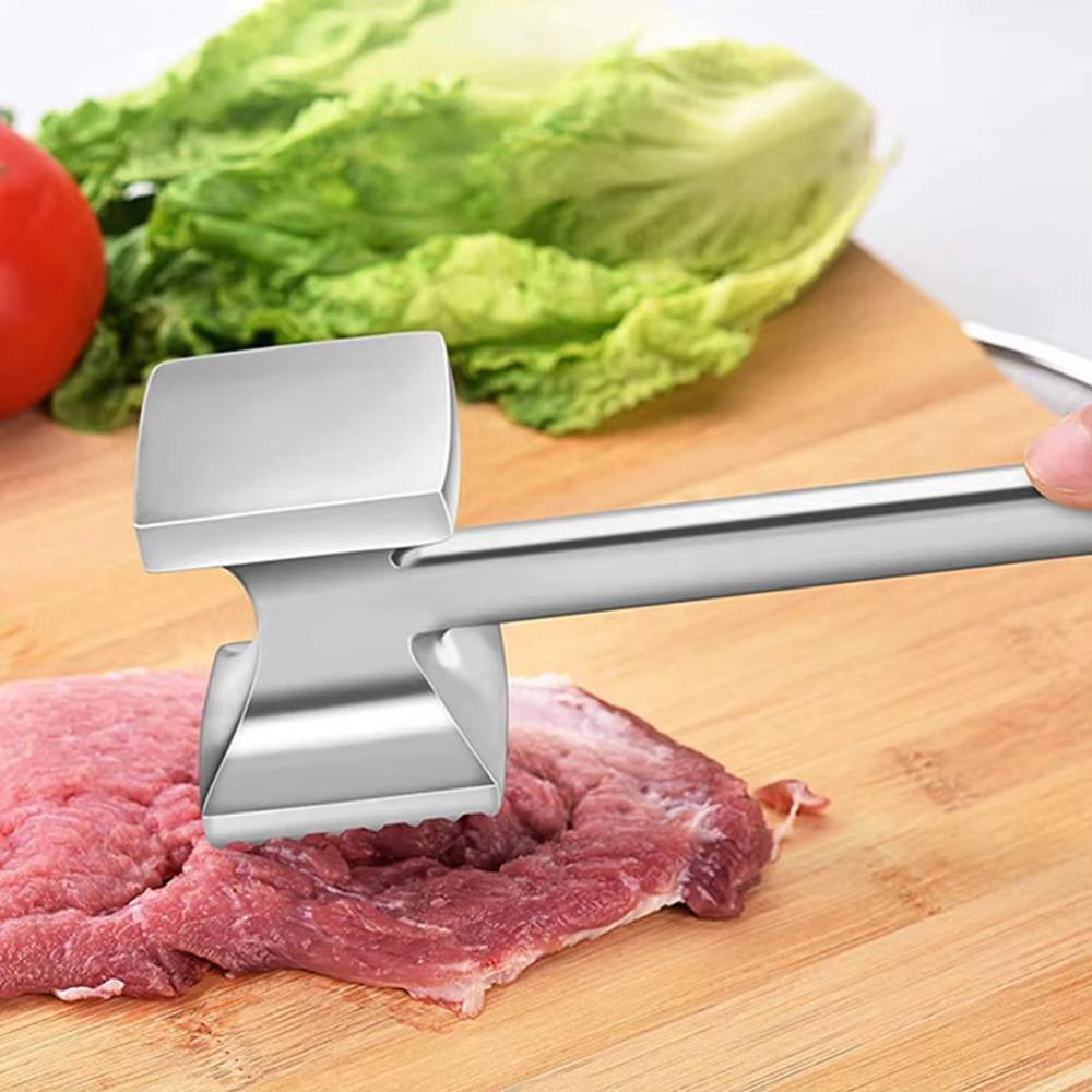 Square Head Meat Tenderizer Aluminum Zinc Zinc Alloy Beef Tenderizer Meat Beating Tool  Pork Chops