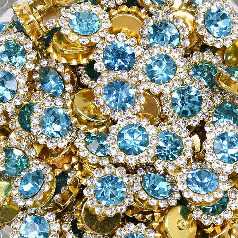 150Pcs 12mm Claw Cup Glass Rhinestones Strass Shiny Crystals Base Sew on Rhinestones for Clothes DIY Craft Sewing Accessories