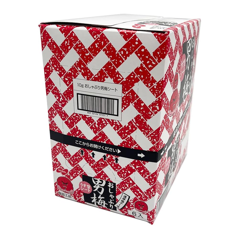Nobel Confectionery O-shaburi Ume Sheet 10g x 6 Packs, Japanese Plum Flavor, Snack Treat