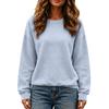 Felpa con scollo a girocollo a maniche lunghe casual da donna