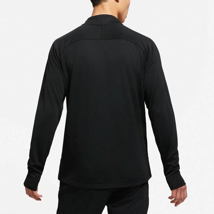 Nike Quarter-Zip Football Training Sports Quick-Dry Long Sleeve T-Shirt Men Tops Black CW6111-010