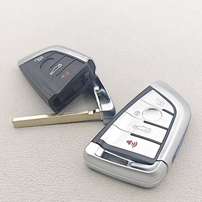 3/4 Buttons Smart Car Key Shell Case For BMW 1 3 5 7 Series X1 X3 X5 F30 F10 F20 Uncut Blade Remote Fob Cover Replacement