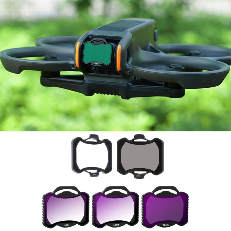 Lens Filter for Avata 2 UAV Aviation Aluminum Frame CPL/ND8/ND16/ND32 Neutral Density Filter Enhances Imagery